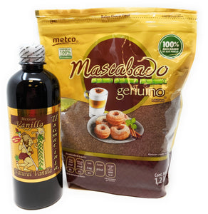 Holiday Baking Gift Set:  Usumacinta Pure Vanilla and Metco Mascabado Sugar